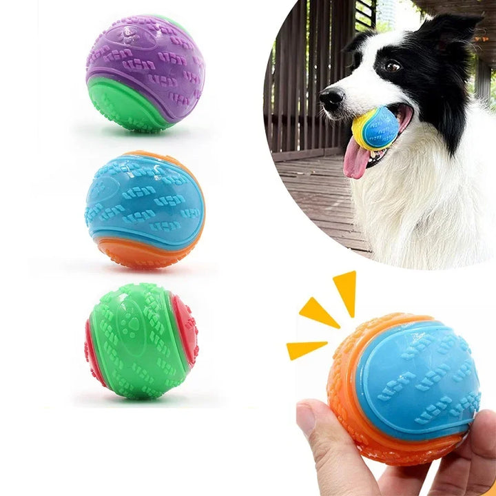 Balle interactive sonore pour chien, soin dentaire