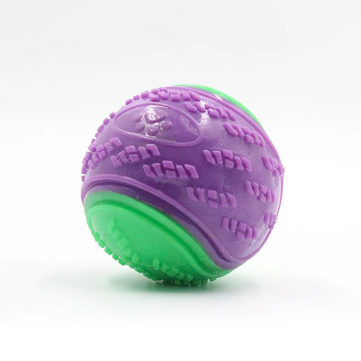 Balle interactive violet pour chien, soin dentaire