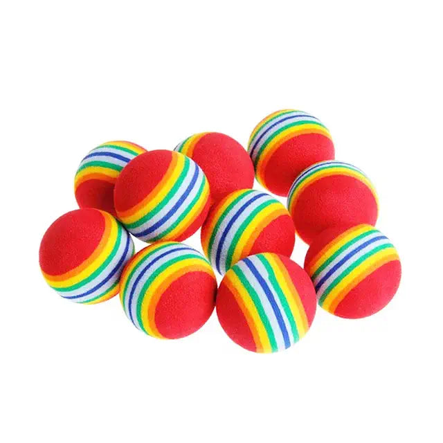 Ensemble de 10 balles colorées arc-en-ciel pour jeu de chat