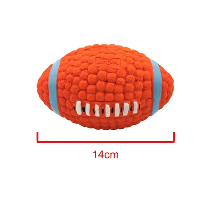 Ballon de rugby taille L de 14 cm, pour chiens, jouet à mâcher interactif pour petits chiens