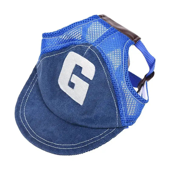 Casquette d'été bleue pour chien