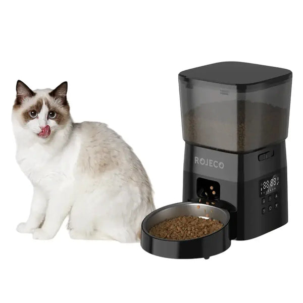 Distributeur de croquettes intelligent pour chats, programmation facile pour une alimentation saine et régulée