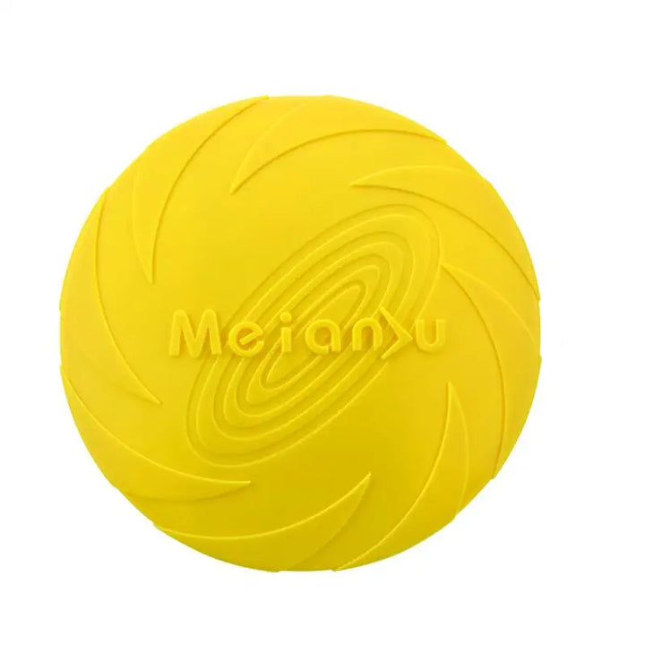 Frisbee ultra-résistant couleur jaune pour chiens