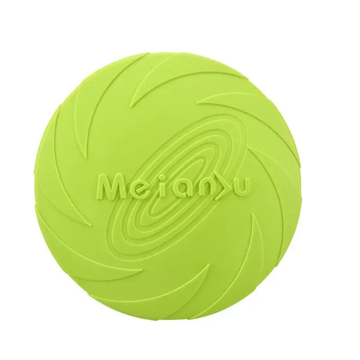 Frisbee ultra-résistant couleur vert pour chiens