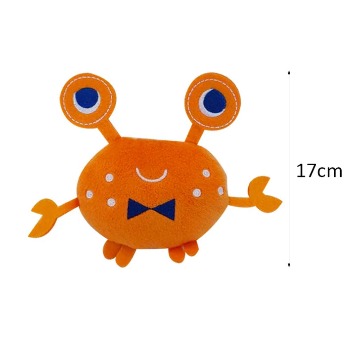 Peluche en forme de crabe pour chiens et chats, en polaire douce pour confort et jeu