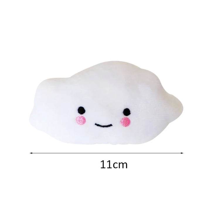 Peluche en forme de nuage blanc pour chiens et chats, en polaire douce pour confort et jeu